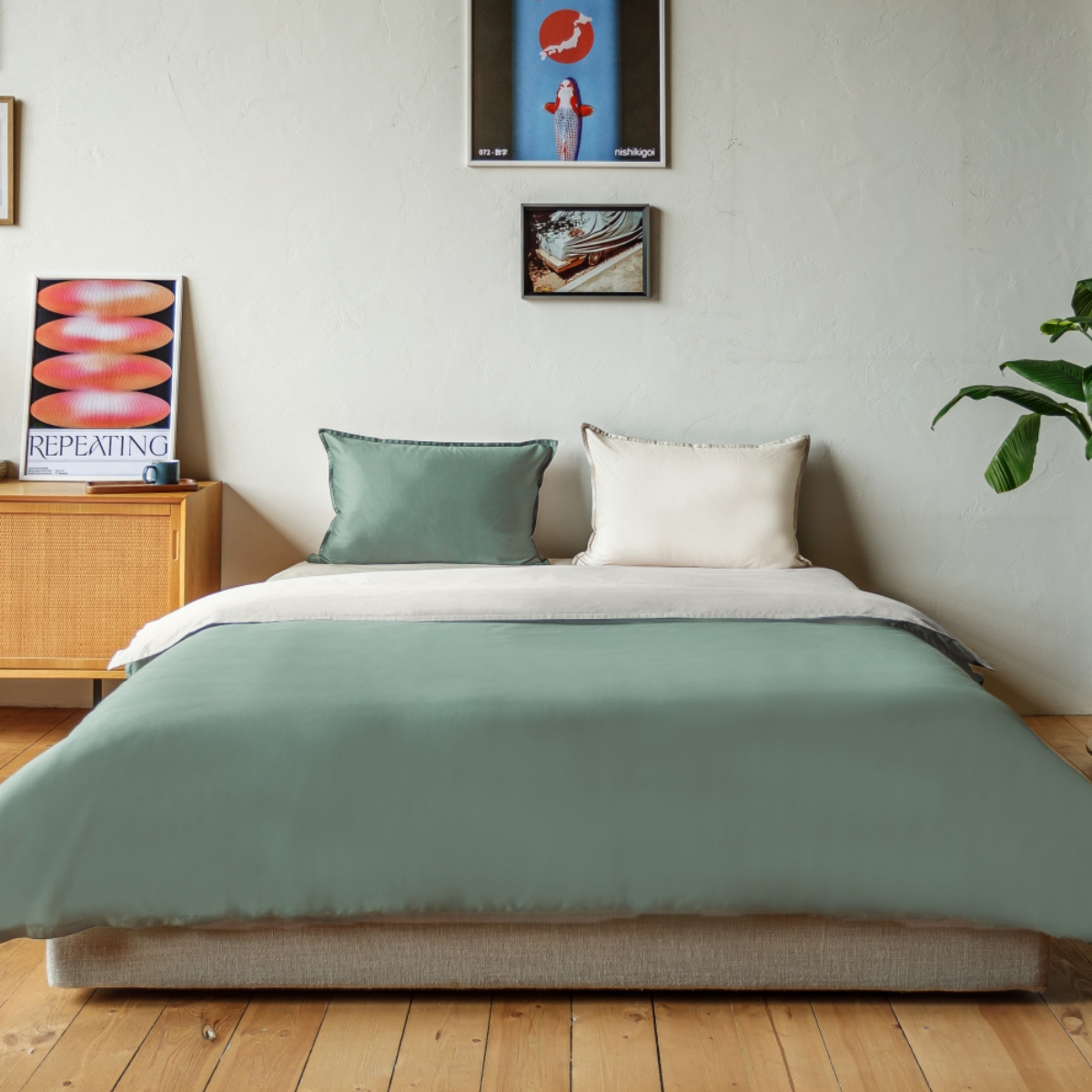 Изображение товара  ПОСТЕЛЬНОЕ БЕЛЬЕ САТИН ДВУСТОРОННИЙ КИПАРИС