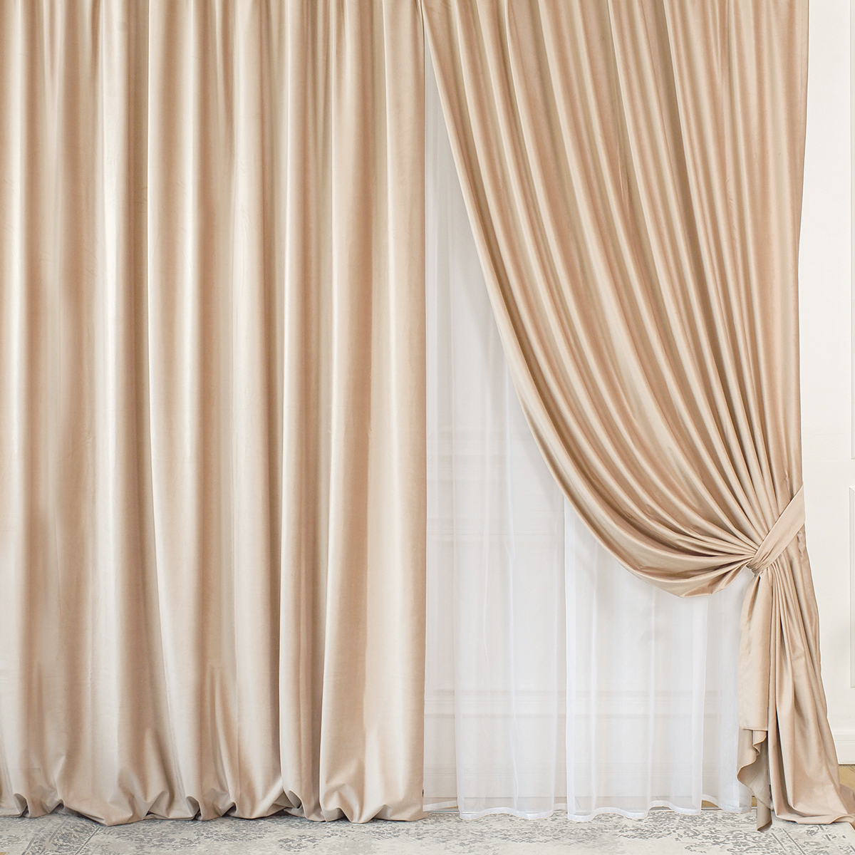 Шторы | ЖОЗЕФИНА КРЕМОВО-РОЗОВЫЙ