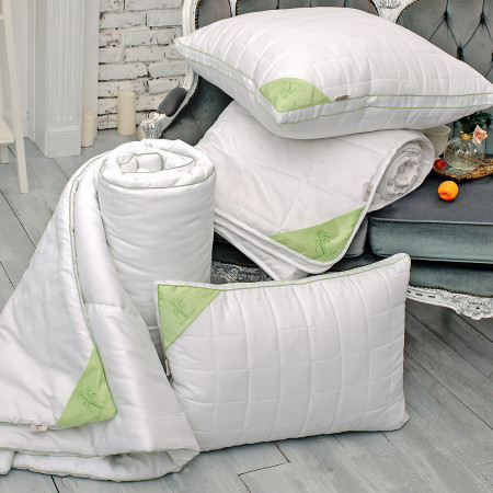 Одеяло теплое в страйп-сатине «БАМБУК» - купить от производителя, цены в Москве | Фабрика La Prima